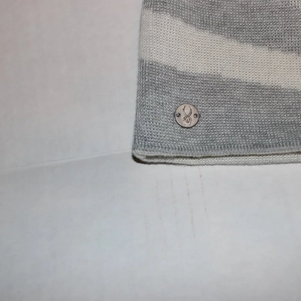 Spyder Gray White Reversible Beanie NWT